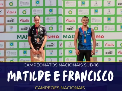 Matilde Fernandes e Francisco Fernandes Campeões Nacionais Sub-16