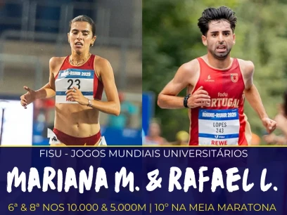 Mariana Machado e Rafael Lopes competiram nos Jogos Mundiais Universitários
