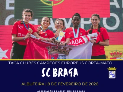 Equipa feminina do SC Braga tri-Campeã da Europa em Corta-mato