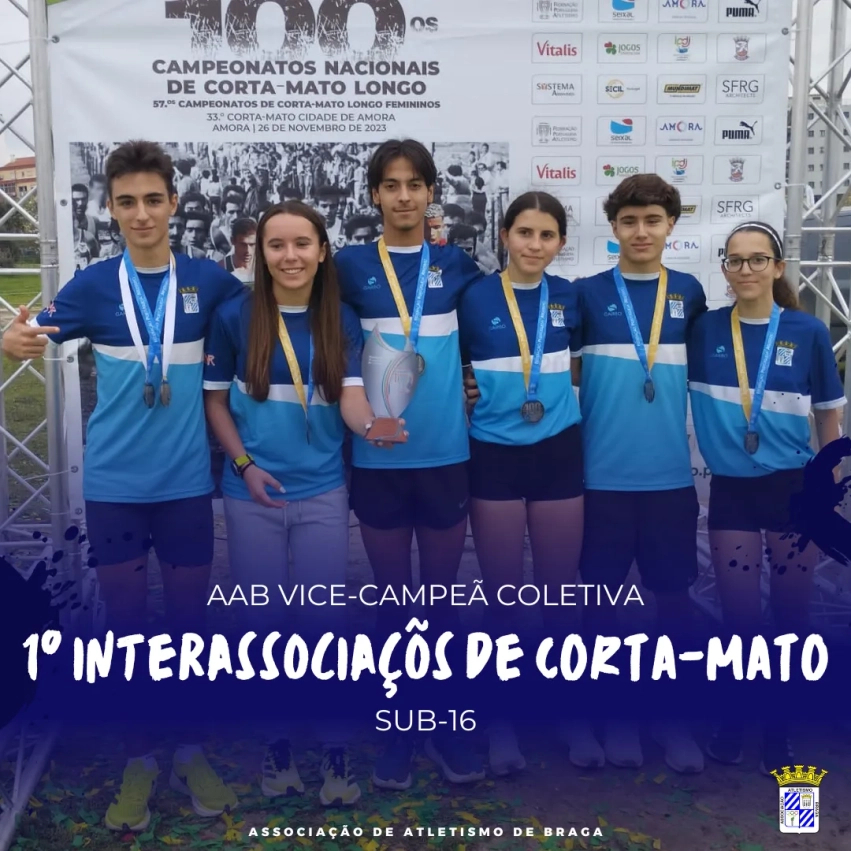 Seleção AAB vice-campeã do Interassociações de Corta-mato Sub-16