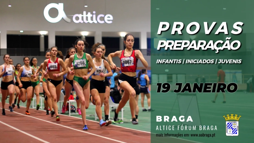 Competições de Pista Coberta de 19 Janeiro - INSCRIÇÕES ENCERRADAS