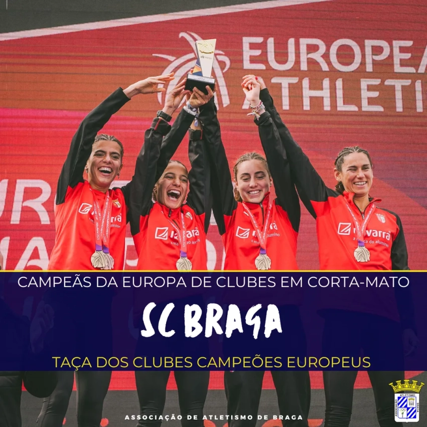 Atletas do SC Braga Campeãs da Europa de Corta-mato