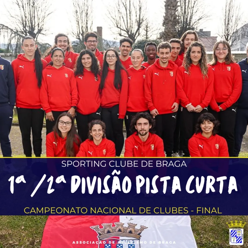 Equipas do SC Braga na 1ª e 2ª Divisões da Final de Clubes de Pista curta
