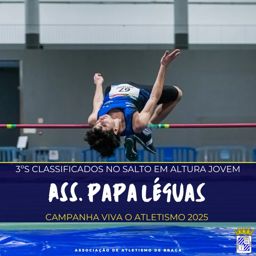 Ass. Papa Léguas no pódio do Salto em Altura Jovem