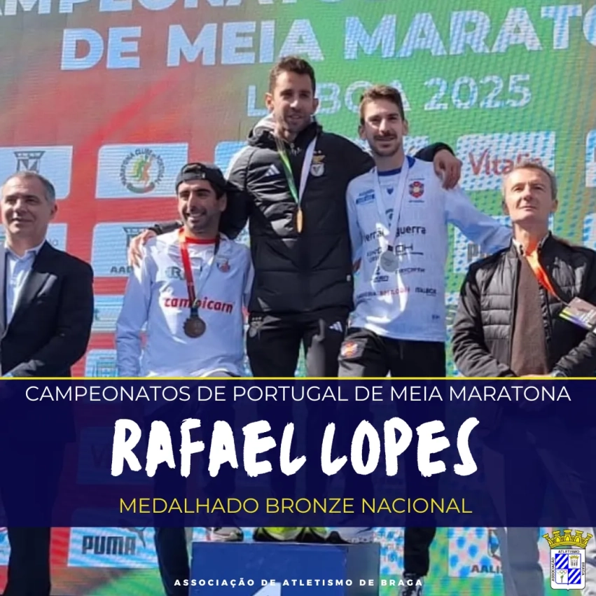 Rafael Lopes medalhado bronze no Nacional de Meia Maratona