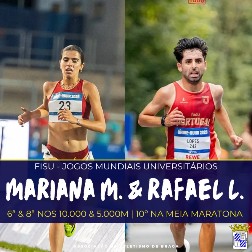 Mariana Machado e Rafael Lopes competiram nos Jogos Mundiais Universitários