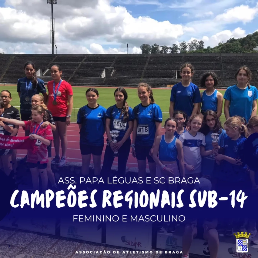 Ass. Papa Léguas e SC Braga Campeões Regionais Sub-14