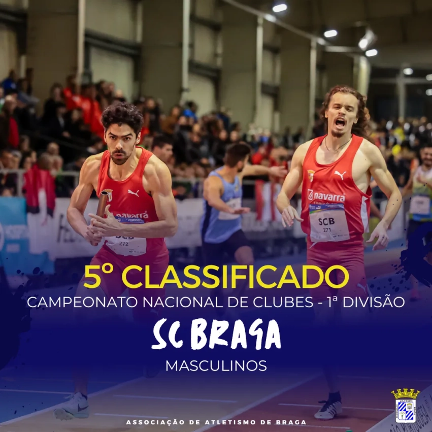 Equipa masculina do SCBraga em 5º lugar da 1ª Divisão
