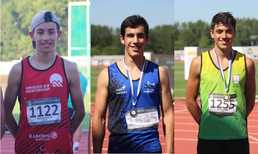 Rodrigo Araújo, Guilherme Enes e Tiago Pereira medalhados no Nacional Sub-18