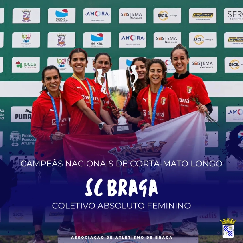 SC Braga com dois títulos coletivos no Campeonato Nacional de Corta-mato Longo