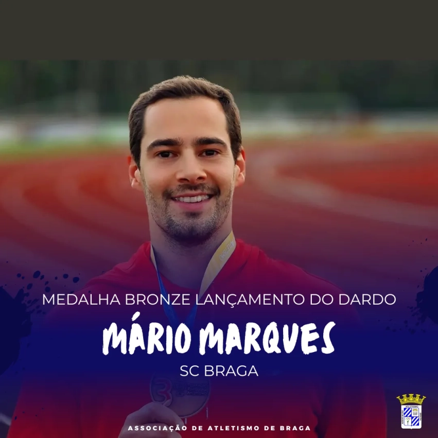Mário Marques medalha de bronze no Campeonato Nacional de Lançamentos Longos
